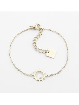 BRACELET COURT ACIER DORE...