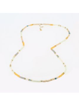 COLLIER DORE blanc85cm+5cm ZAG BIJOUX