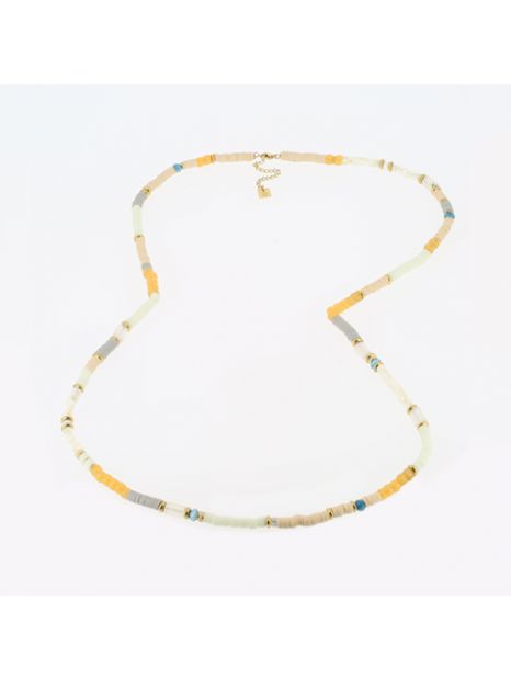 COLLIER DORE blanc85cm+5cm ZAG BIJOUX