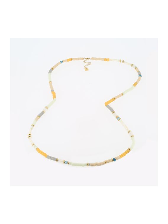 COLLIER DORE blanc85cm+5cm ZAG BIJOUX