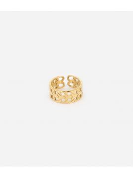 BAGUE DORE UNI ZAG BIJOUX