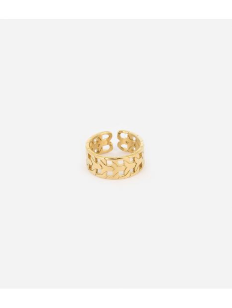 BAGUE DORE UNI ZAG BIJOUX