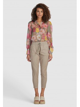 Pantalon en coton texturé...