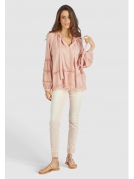 Pantalon avec teinture à...