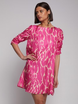 Robe imprimée soie d'art Vilagallo