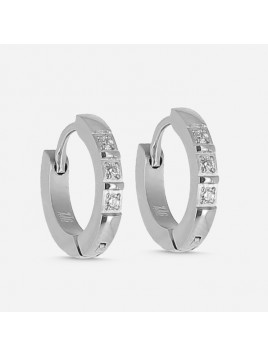 Boucle d'oreille acier Zag...