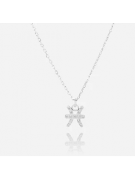 Collier acier Poissons Zag...