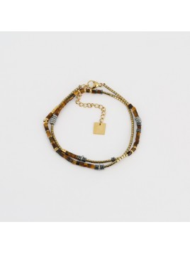 Bracelet acier doré Oeil de...