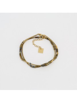 Bracelet acier doré 2 tours...