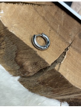 Boucle d'oreille acier Zag...