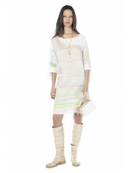 Robe en georgette satinée...