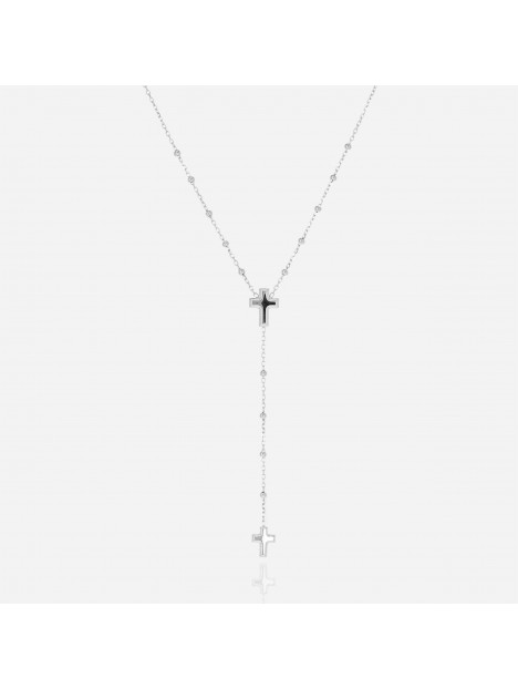 COLLIER–Celestia–ACIER–zirconium sertis–38+5cm Zag bijoux