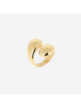 BAGUE–LARGE–ACIER DORE–T9...