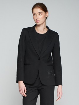 Veste strass chiné en maille Vilagallo