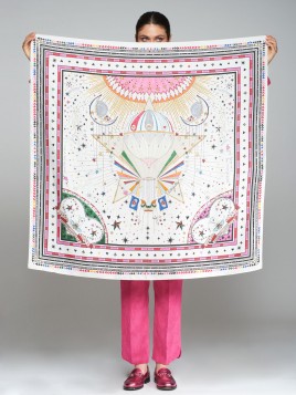 Foulard en soie carré ballon Vilagallo