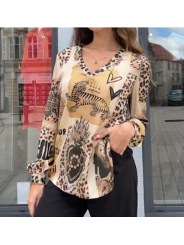 Chemisier patch tigre GRACE