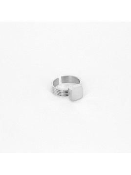 BAGUE–LARGE–ACIER Zag bijoux