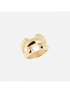 BAGUE–Corvus–ACIER DORE–54...