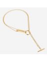 Collier–SAUTOIR–ACIER DORE–90cm Zag bijoux