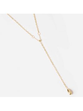 Collier–MEDIUM–ACIER DORE–38+5cm 10cm Zag bijoux