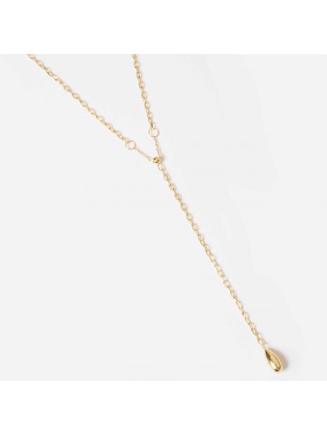 Collier–MEDIUM–ACIER DORE–38+5cm 10cm Zag bijoux