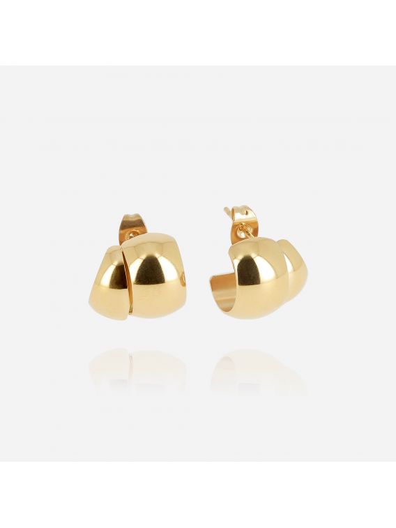BOUCLE D OREILLE–Pegasi–ACIER DORE–14x15mm
