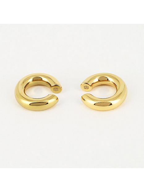 UNIT–2X1PCS–EARCUFF Lyrides–ACIER DORE–5x20mm Zag Bijoux