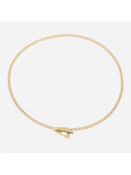 COLLIER–COURT–ACIER DORE–42cm Zag Bijoux