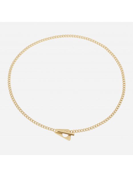 COLLIER–COURT–ACIER DORE–42cm Zag Bijoux