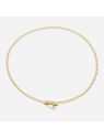 COLLIER–COURT–ACIER DORE–42cm Zag Bijoux