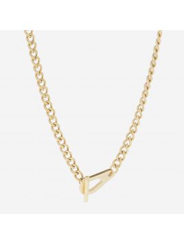 COLLIER–COURT–ACIER DORE–40+5cm Zag Bijoux