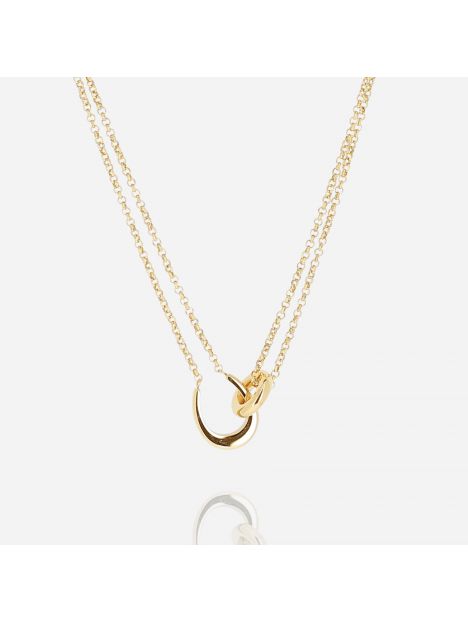 COLLIER–COURT–ACIER DORE–39+5cm Zag Bijoux