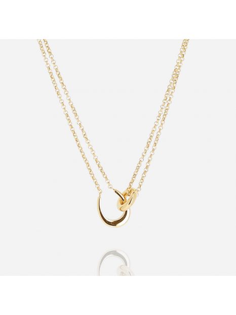 COLLIER–COURT–ACIER DORE–39+5cm Zag Bijoux