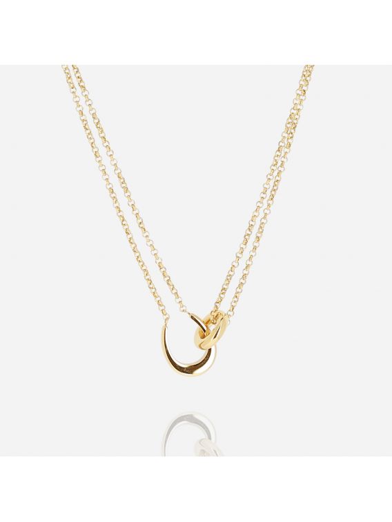 COLLIER–COURT–ACIER DORE–39+5cm Zag Bijoux