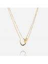 COLLIER–COURT–ACIER DORE–39+5cm Zag Bijoux