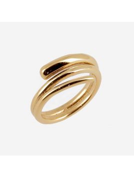 BAGUE–MEDIUM–ACIER DORE–58 Zag Bijoux