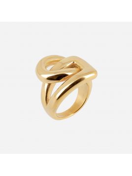 BAGUE–Hella–ACIER DORE–52 Zag Bijoux