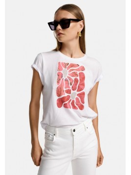 Tee shirt en coton avec...