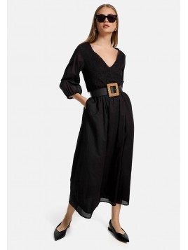 Robe effet fumée en coton...