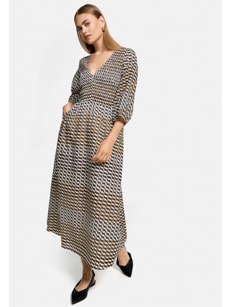 Robe effet fumée en coton biologique Catnoir