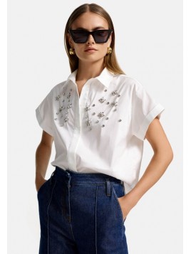 Blouse en coton stretch fin...