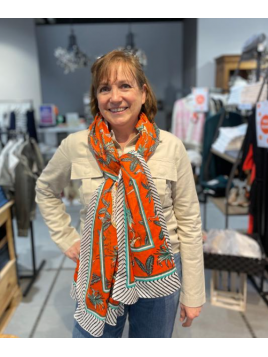 Echarpe coton et soie Marc...