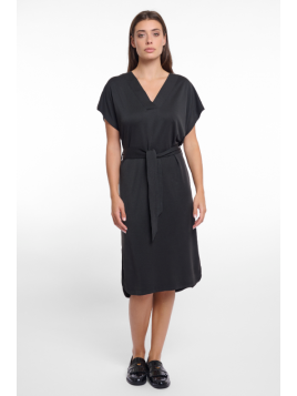 Robe col V avec ceinture...