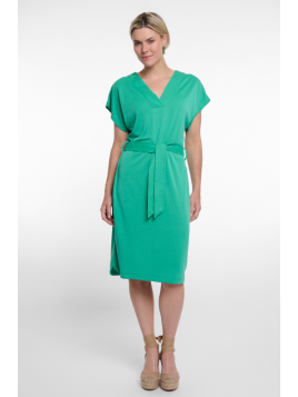 Robe col V avec ceinture...