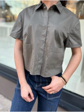 Blouse en coton stretch fin...