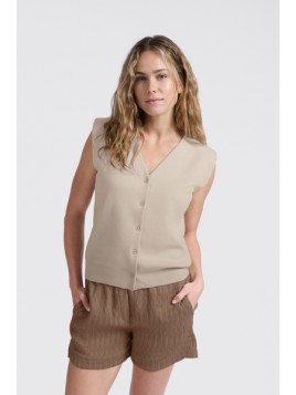 Gilet tricoté avec détail...