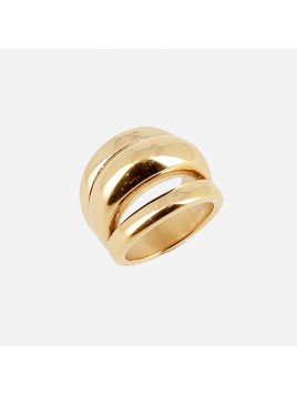 BAGUE–Kama–ACIER DORE–58...