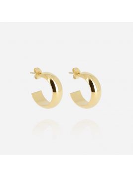 BOUCLE D'OREILLE–Pikok–ACIER DORE–8X16mm Zag Bijoux