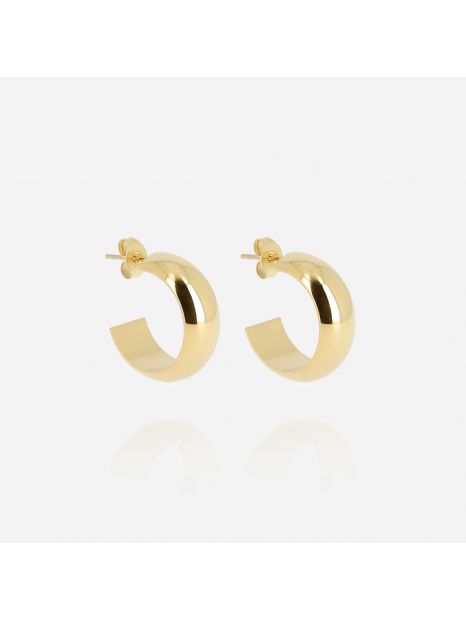 BOUCLE D'OREILLE–Pikok–ACIER DORE–8X16mm Zag Bijoux