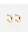 BOUCLE D'OREILLE–Pikok–ACIER DORE–8X16mm Zag Bijoux